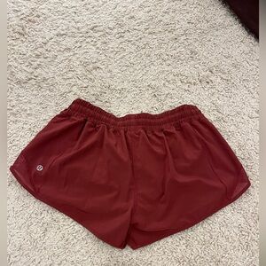 Lululemon Athletica Burgundy Athletic Shorts